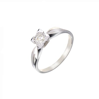 9ct White Gold 1/4 Carat Diamond Solitaire Ring - Product number 6126340