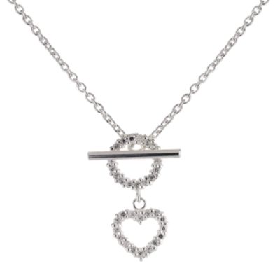 T Bar Heart Necklace
