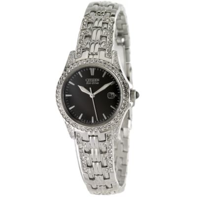 Citizen Eco Drive Stone Set Stainless Steel Bracelet Watch