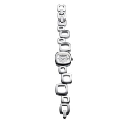 Fossil Ladies' White Metal Square Bracelet Watch