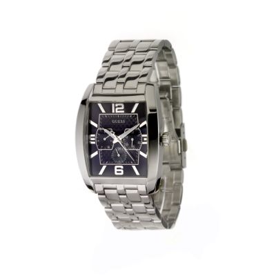 Guess Men` Stainless Steel Bracelet Watch