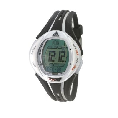 Adidas Ladies`White Black Rubber Strap Watch