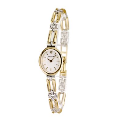 Accurist Ladies' 9ct White And Yellow Gold Bracelet Watch