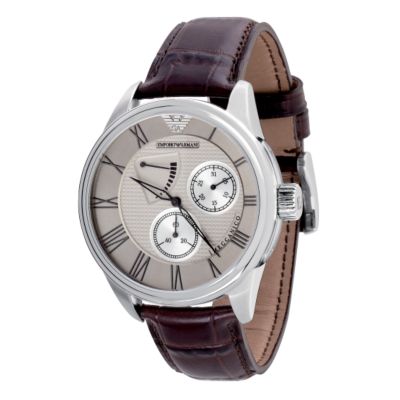 Emporio Armani men's Meccanico silver dial strap watch - Product number 6138950