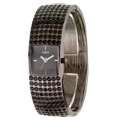 Oasis Ladies' Stone Set Bangle Watch - Product number 6139663