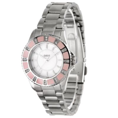 Oasis Stone Set Staineless Steel Bracelet Watch - Product number 6139698
