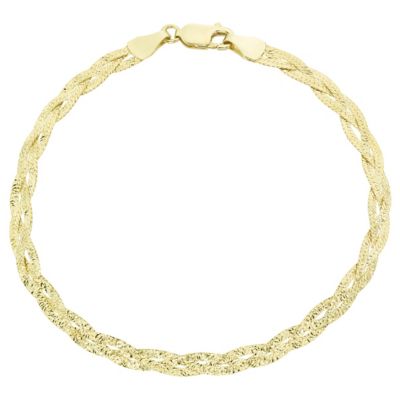 9ct Gold Herringbone Bracelet H.Samuel