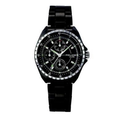 Ladies Black Bracelet Watch With Three Dials