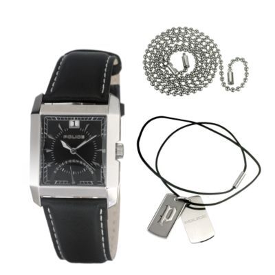 Police Men's Strap Watch and Tag Gift Set - Product number 6140238