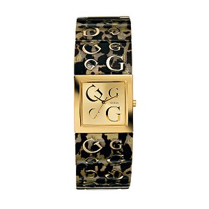 Guess Ladies`Champagne Dial Logo Bracelet Watch