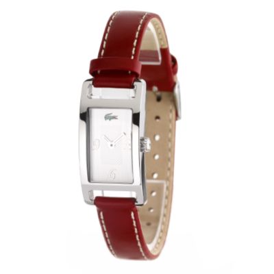 Lacoste Ladies' Red Leather Strap Watch With Logo - Product number 6143237