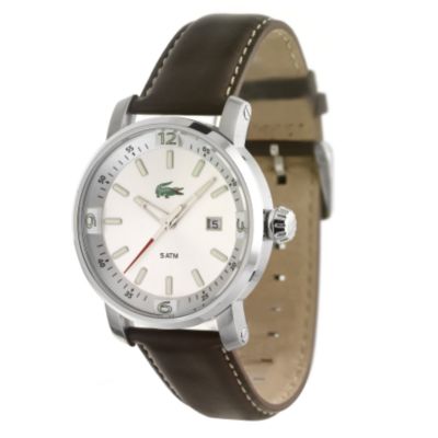 Lacoste Men's Brown Leather Strap Watch - Product number 6143628