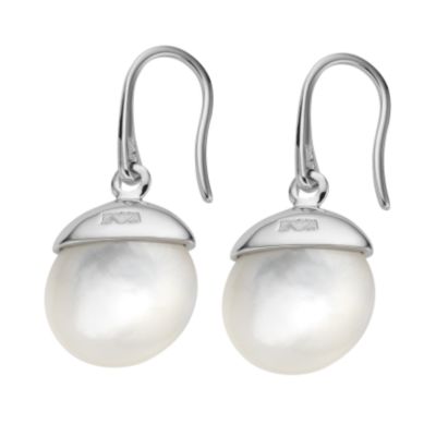 Armani sterling silver mother of pearl earrings