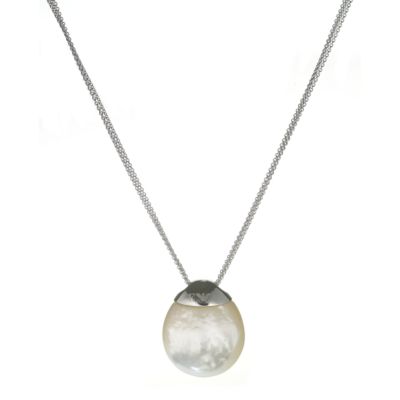 Emporio Armani sterling silver mother of pearl necklace