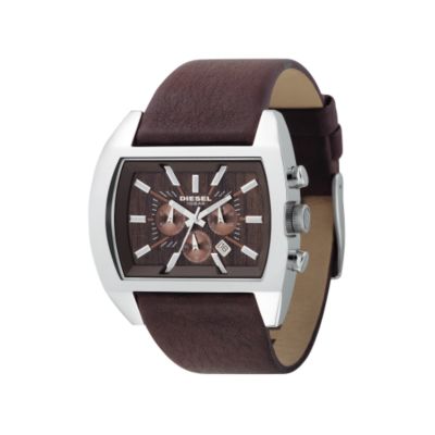 Diesel Men's Brown Leather Strap multi Dial Watch - Product number 6147372