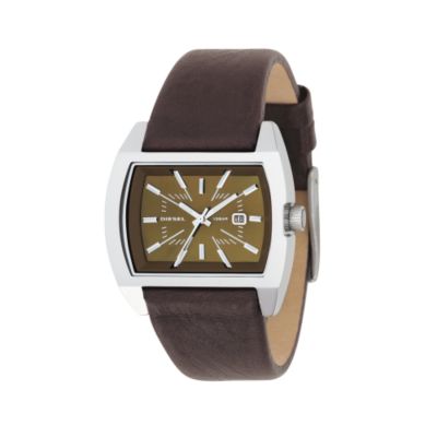 Diesel Ladies' Brown Leather Strap & Mother Of Pearl Dial - Product number 6147380