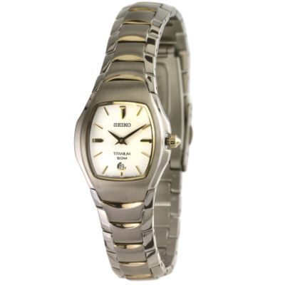 Seiko ladies' titanium bracelet watch at Ernest Jones