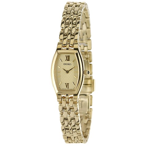 ladies gold-plated bracelet watch
