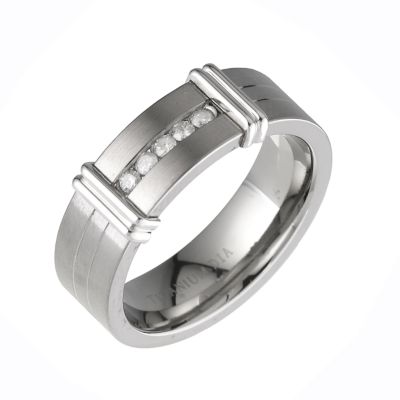 Titanium and diamond ring - Product number 6151264