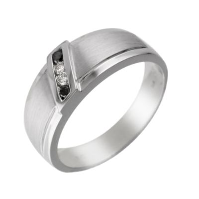 9ct white gold with black and white diamonds - Product number 6155391