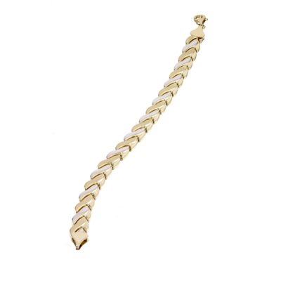 9ct two colour gold mini wave bracelet - Product number 6157114