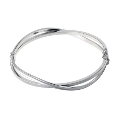 9ct white gold kiss bangle - Product number 6158188