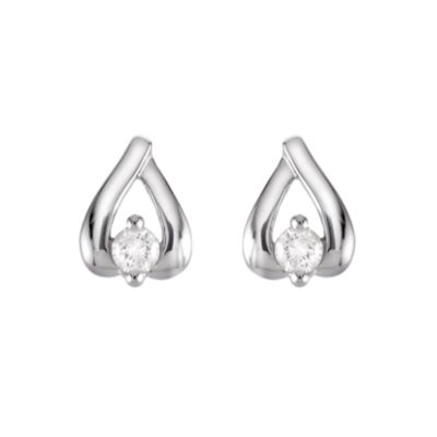 9ct white gold 15 point diamond earrings - Product number 6158382