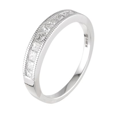 18ct white gold half carat diamond eternity ring - Product number 6161022