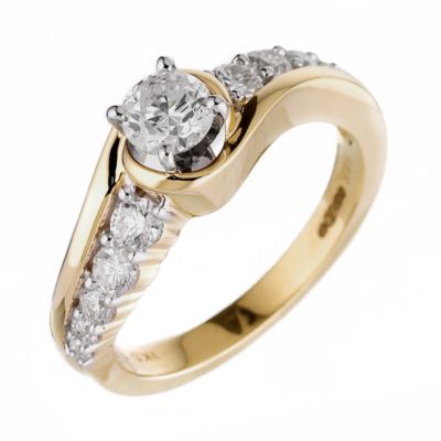 18ct yellow gold 1 carat diamond ring - Product number 6164064