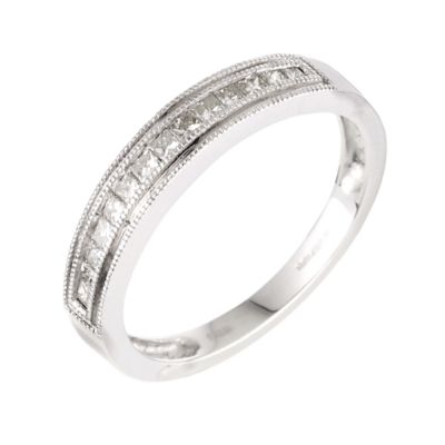 18ct white gold quarter carat diamond ring - Product number 6166598