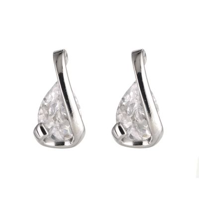 9ct white gold cubic zirconia stud earrings - Product number 6167527
