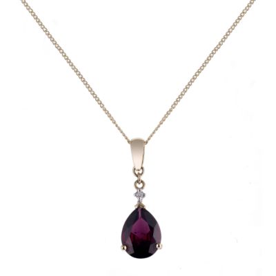 9ct Brazilian garnet necklace - Product number 6168337