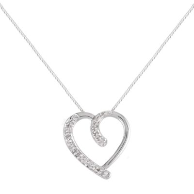 9ct white Gold & Diamond Pendant - Product number 6173055