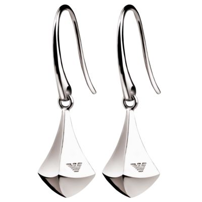 Emporio Armanisilver teardrop earrings with eagle logo - Product number 6174221