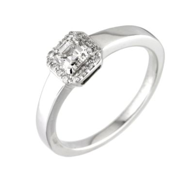 Octelle 18ct white gold half carat cluster ring - Product number 6174523