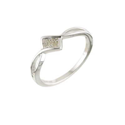 9ct white gold princess cut diamond ring - Product number 6178235
