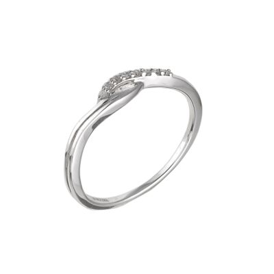 9ct white gold diamond set ring