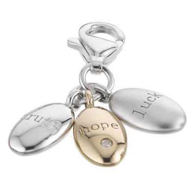 Love Pebbles Silver and Gold-plated Charm