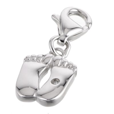 Hot Diamonds Pitter Patter Silver Charm