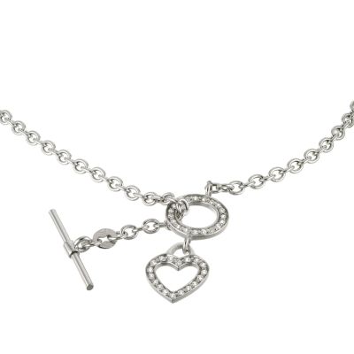 9ct White Gold Cubic Zirconia Necklace And Bracelet Gift Set - Product number 6182690