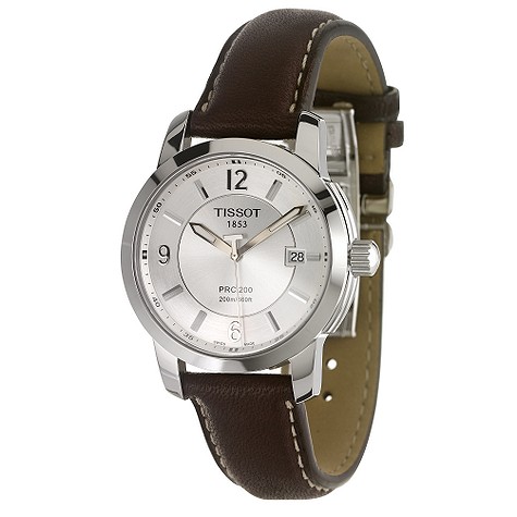 Unbranded Tissot PRC200 mens leather strap watch.