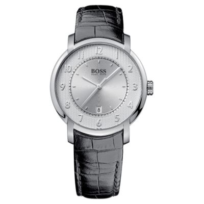Hugo Boss men's black leather strap watch - Product number 6190073