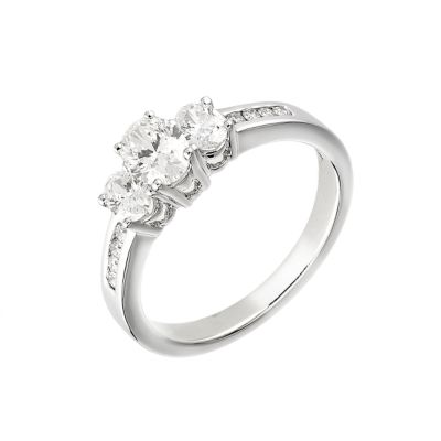 18ct white gold one carat diamond ring - Product number 6190324