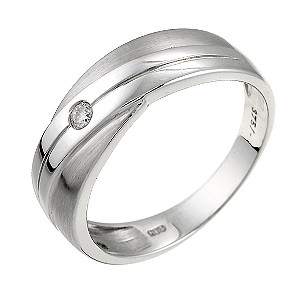 9ct White Gold Diamond Crossover Ring9ct White Gold Diamond Crossover Ring