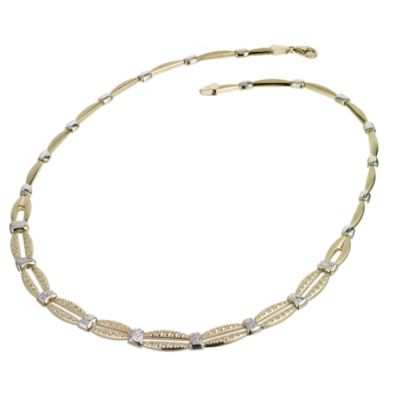 9ct Yellow & White Gold Necklace - Product number 6191371