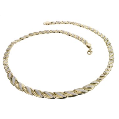 9ct Yellow & White Gold Necklace - Product number 6191398