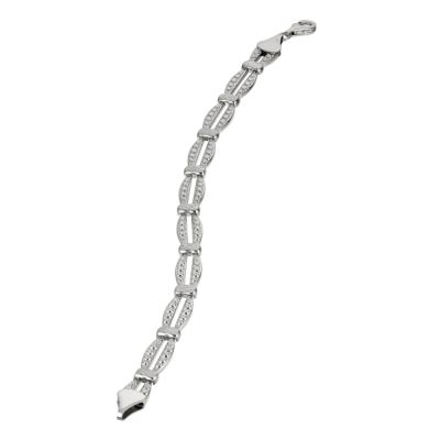 9ct White Gold 7.25" Bar Bracelet - Product number 6191495