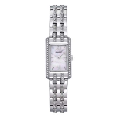 accurist ladies stainless steel bracelet watch