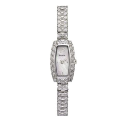 accurist ladies stone set dress watch