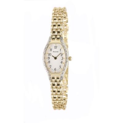 ladies 9ct gold and diamond watch